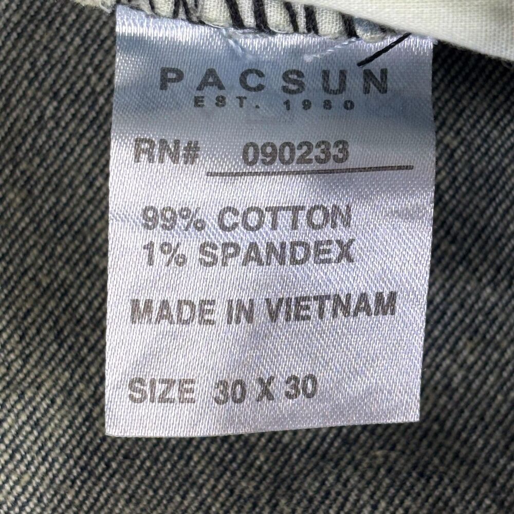 PacSun Jeans Mens 30x30 Blue‎ Wash Slim Straight Mid Rise Stretch Denim Pants - Picture 11 of 13